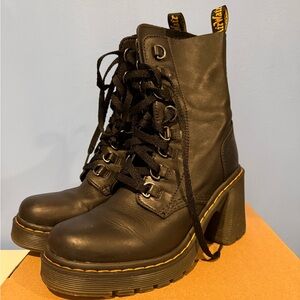 Dr. Martens Chesney Black Lace Up Platform Boots
